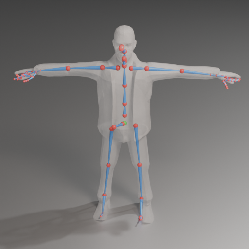 Generated rigged asset in T-pose
