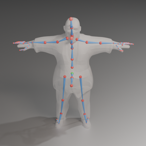 Generated rigged asset in T-pose