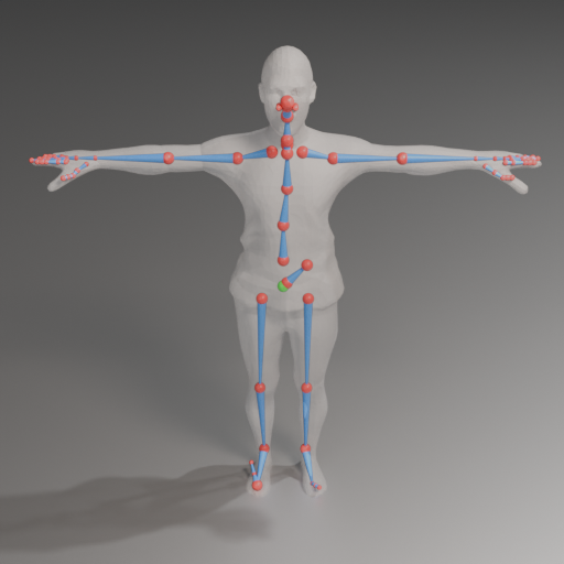 Generated rigged asset in T-pose