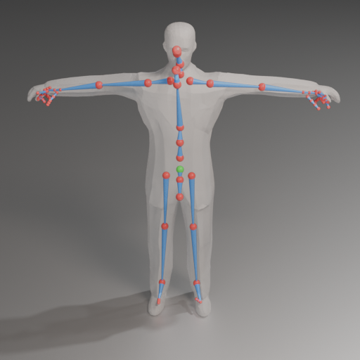Generated rigged asset in T-pose